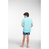Peter Boys Linen Shirt, Aqua - Shirts - 4