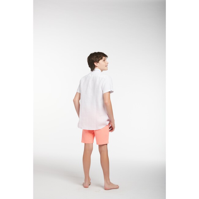 Peter Boys Linen Shirt, White - Shirts - 4