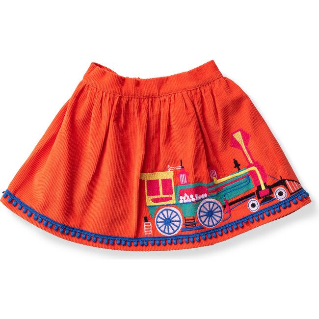 embroidered corduroy skirt
