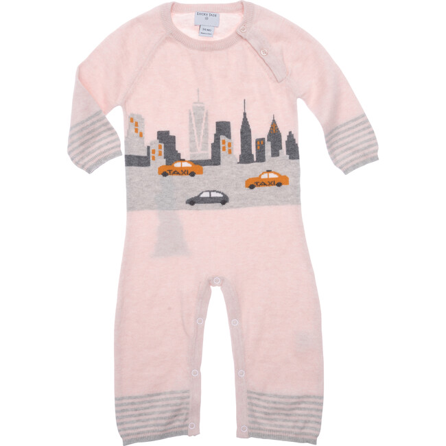 New York City Cotton Cashmere Coverall, Pink - Onesies - 1