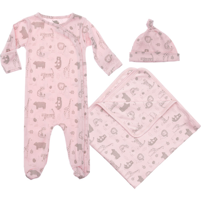 Baby Animals Layette Gift Set, Pink