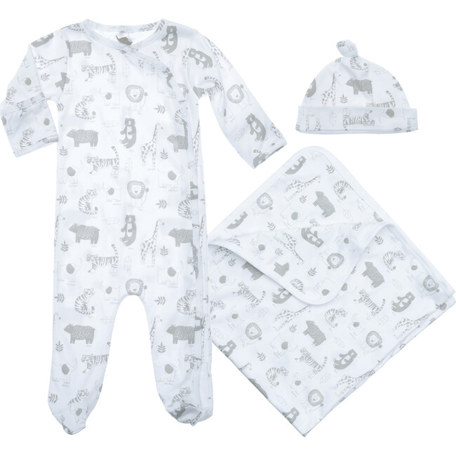Baby Animals Layette Gift Set, White