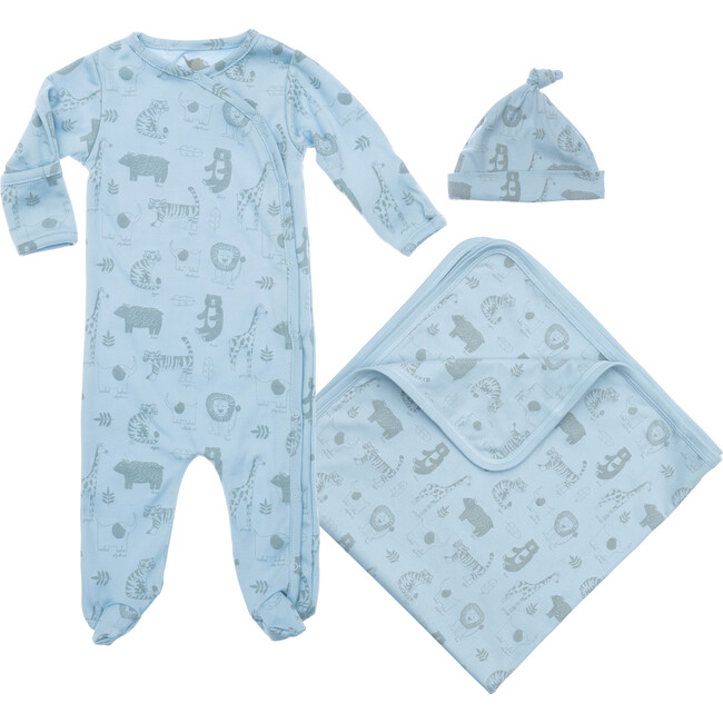 Baby Animals Layette Gift Set, Blue