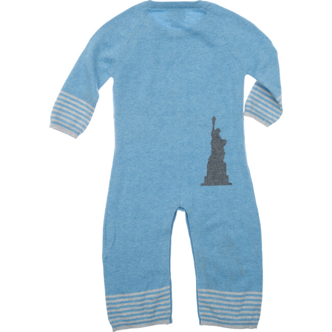 New York City Cotton Cashmere Coverall, Blue - Onesies - 3