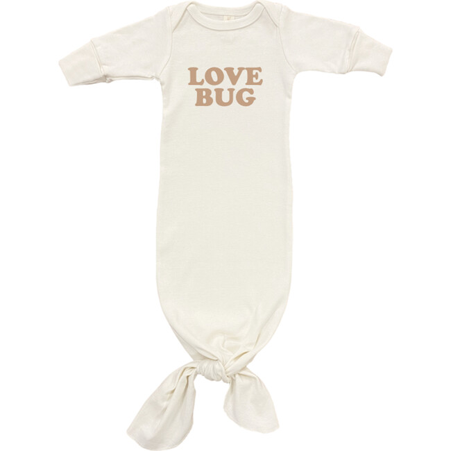 Love Bug Organic Infant Gown, Clay