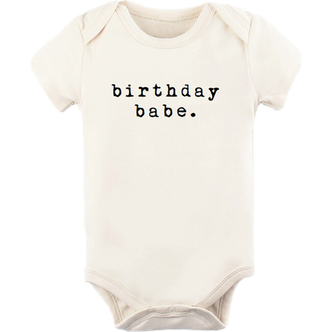 Birthday Babe Short Sleeve Onesie, Black