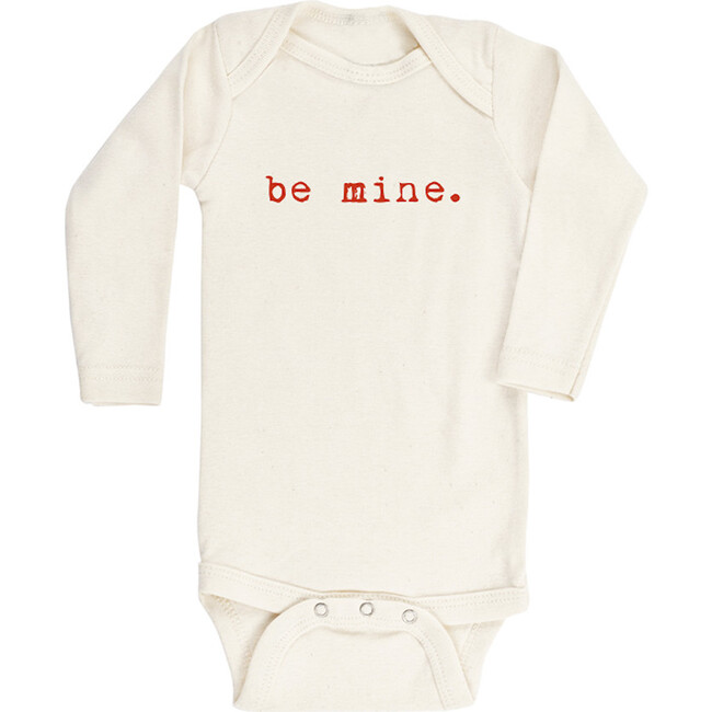 Be Mine Long Sleeve Onesie, Red