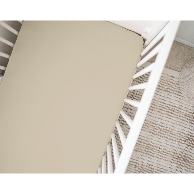 Bamboo Fitted Cribsheet, Sand - Sheets - 3