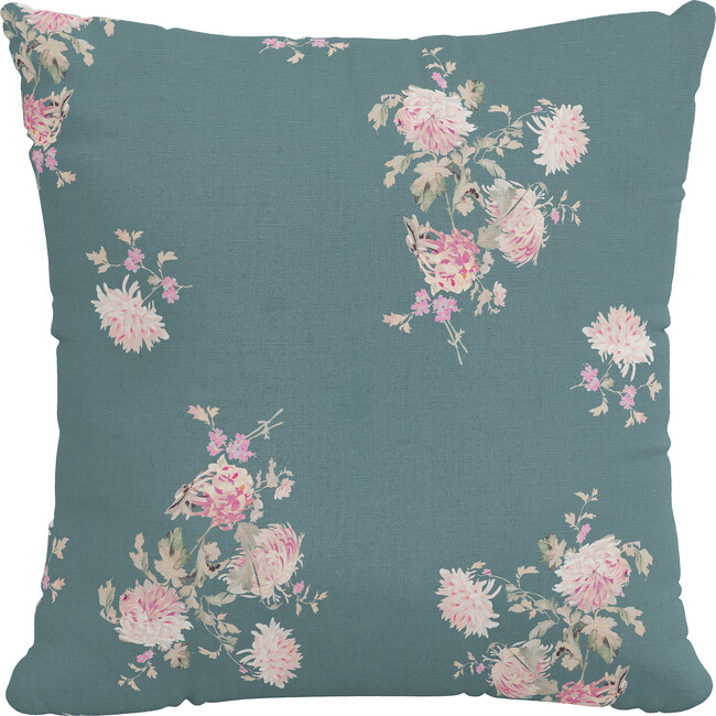 Decorative Pillow, Dancing Dahlia Emerald