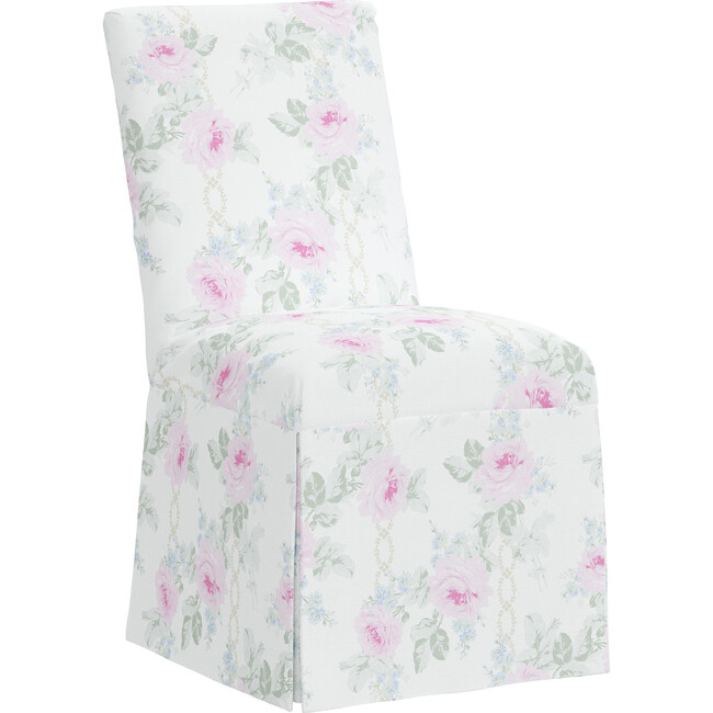 Alice Slipcover Accent Chair, Royal Bouquet Pink