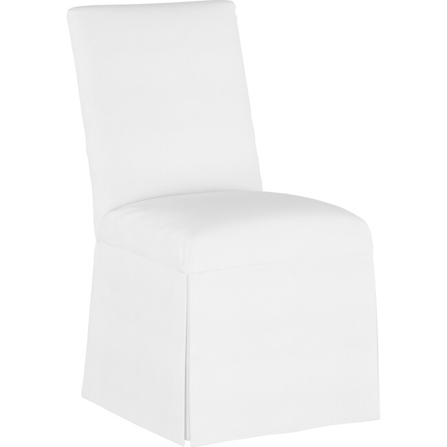 Alice Slipcover Accent Chair, Twill White