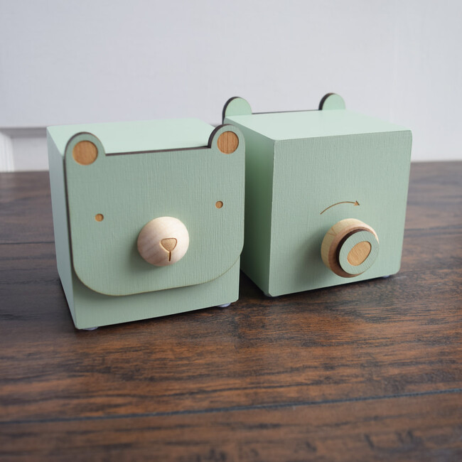 Menagerie Music Box, Mint Bear - Accents - 2