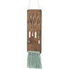 Babe Asleep Sign, Walnut/Turquoise - Wall Décor - 1 - thumbnail
