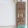 Babe Asleep Sign, Walnut/Turquoise - Wall Décor - 2