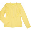 Chloe Long Sleeve Rashguard Top, Lemon Squeeze - Rash Guards - 1 - thumbnail