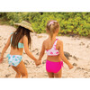 Isla Reversible Two Piece, Dragon Fruit + Pink Plumerias - Two Pieces - 3