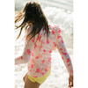 Chloe Long Sleeve Rashguard Top, Pink Plumeria - Rash Guards - 3