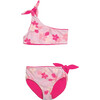 Isla Reversible Two Piece, Dragon Fruit + Pink Plumerias - Two Pieces - 4