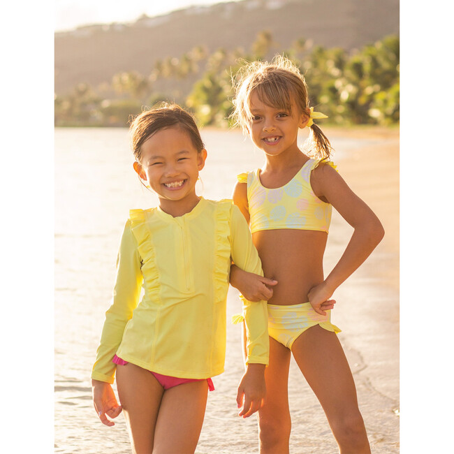 Chloe Long Sleeve Rashguard Top, Lemon Squeeze - Rash Guards - 5