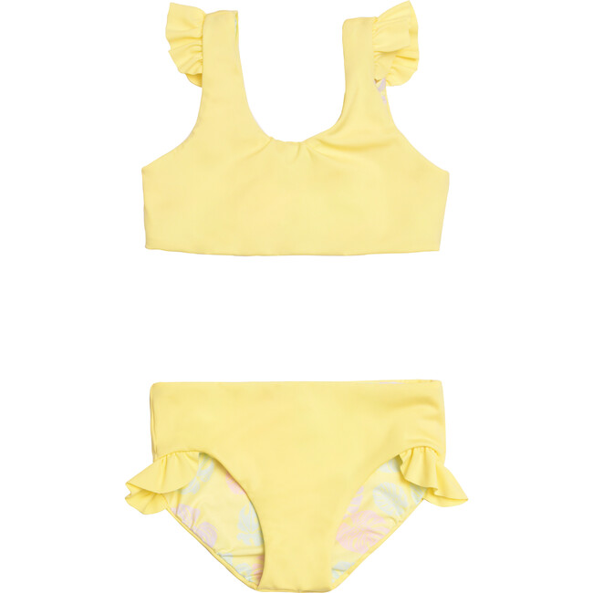 Ava Reversible Two Piece, Lemon Squeeze + Sunny Monstera - Two Pieces - 1