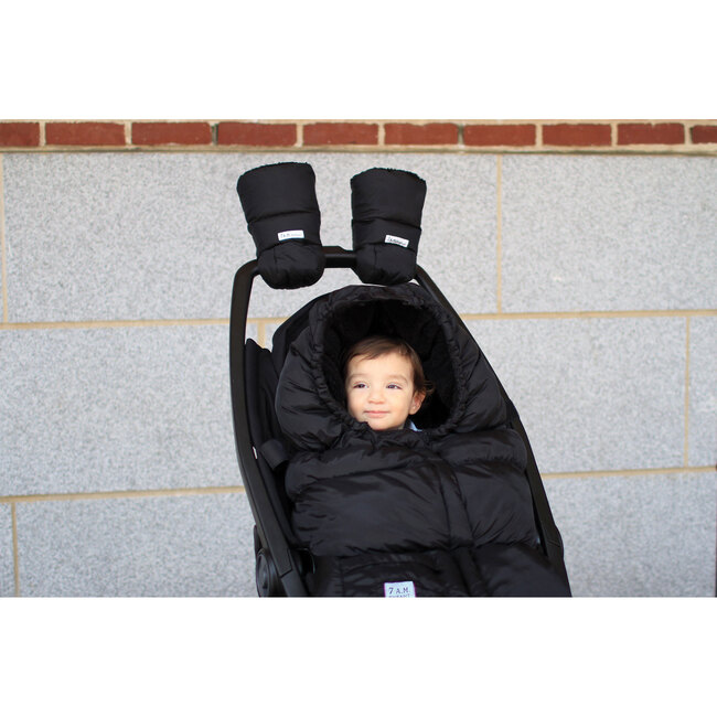 Warmmuffs, Black Plush - Stroller Accessories - 5