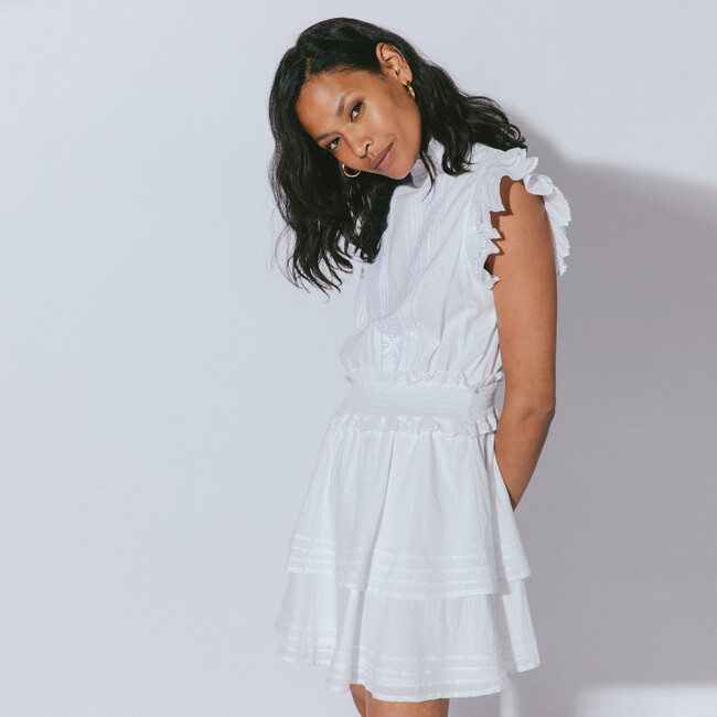 Women's Versailles Mini Dress, White - Dresses - 2