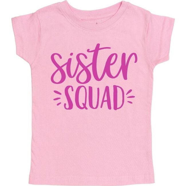 Sister Squad Short Sleeve Shirt, Light Pink