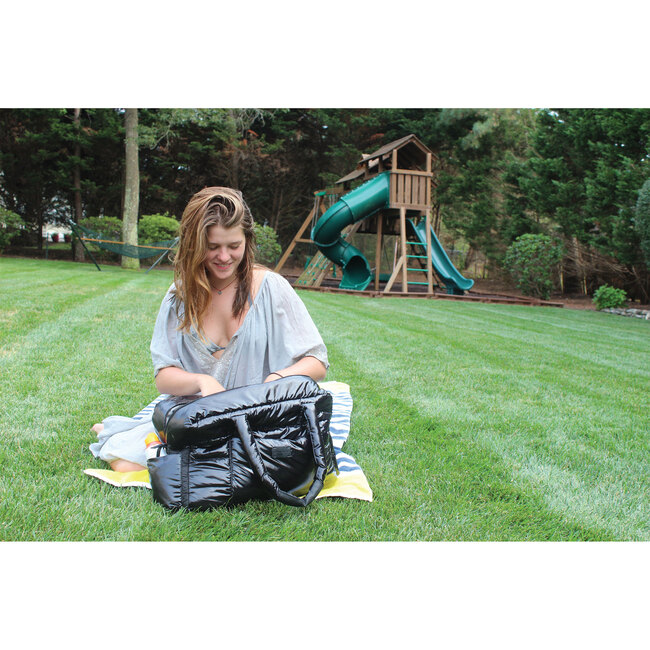 Soho Diaper Satchel, Polar Black - Diaper Bags - 5
