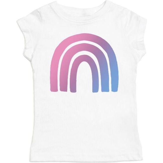 Rainbow Doodle Short Sleeve Shirt, White
