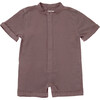 Mechanic Denim Short Jumpsuit, Stone - Rompers - 1 - thumbnail