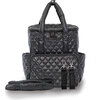 London Quilted Diaper Backpack, Black - Diaper Bags - 3