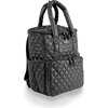 London Quilted Diaper Backpack, Black - Diaper Bags - 4