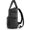 London Quilted Diaper Backpack, Black - Diaper Bags - 5
