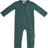 Zippered Romper, Emerald - Rompers - 1 - thumbnail