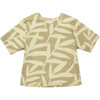 Boxy T-Shirt, Olive Palm Leaves - T-Shirts - 1 - thumbnail