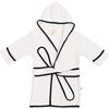 Toddler Bath Robe, Cloud with Midnight Trim - Robes - 1 - thumbnail
