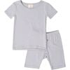 Short Sleeve Toddler Pajama Set, Storm - Pajamas - 1 - thumbnail