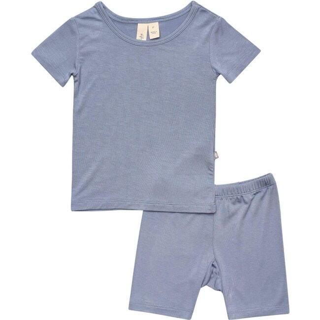 Short Sleeve Toddler Pajama Set, Slate