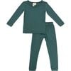 Toddler Pajama Set, Emerald - Pajamas - 1 - thumbnail