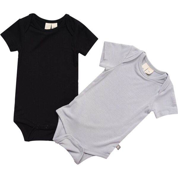 2-Pack Short Sleeve Bodysuit, Midnight and Storm - Kyte Baby Basics ...