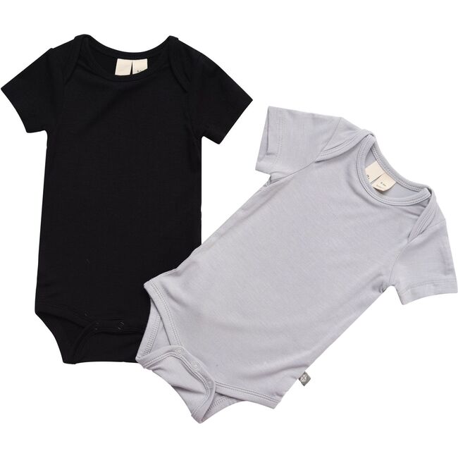 2-Pack Short Sleeve Bodysuit, Midnight and Storm