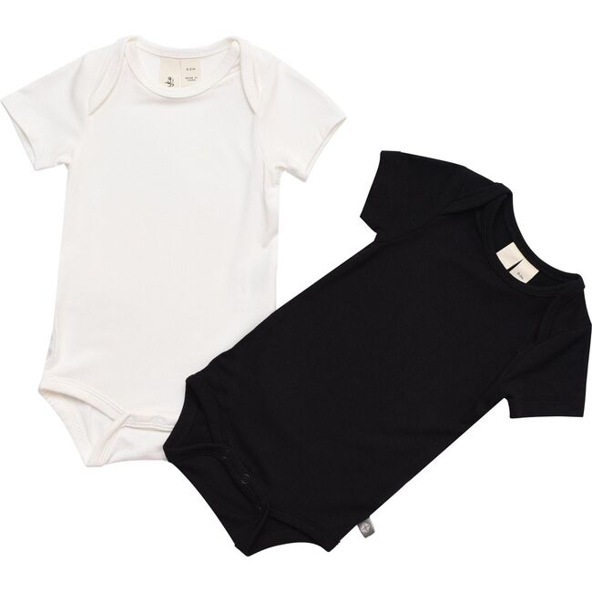 2-Pack Short Sleeve Bodysuit, Cloud and Midnight