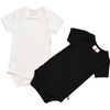 2-Pack Short Sleeve Bodysuit, Cloud and Midnight - Onesies - 1 - thumbnail