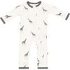 Printed Zippered Romper, Giraffe - Rompers - 1 - thumbnail