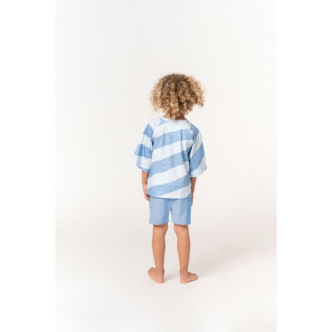 Kids Oversized Raglan T-Shirt, Blue - Tees - 3