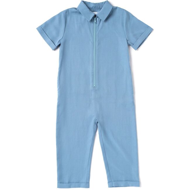 Kids Mechanic Jumpsuit, Blue - Rompers - 1