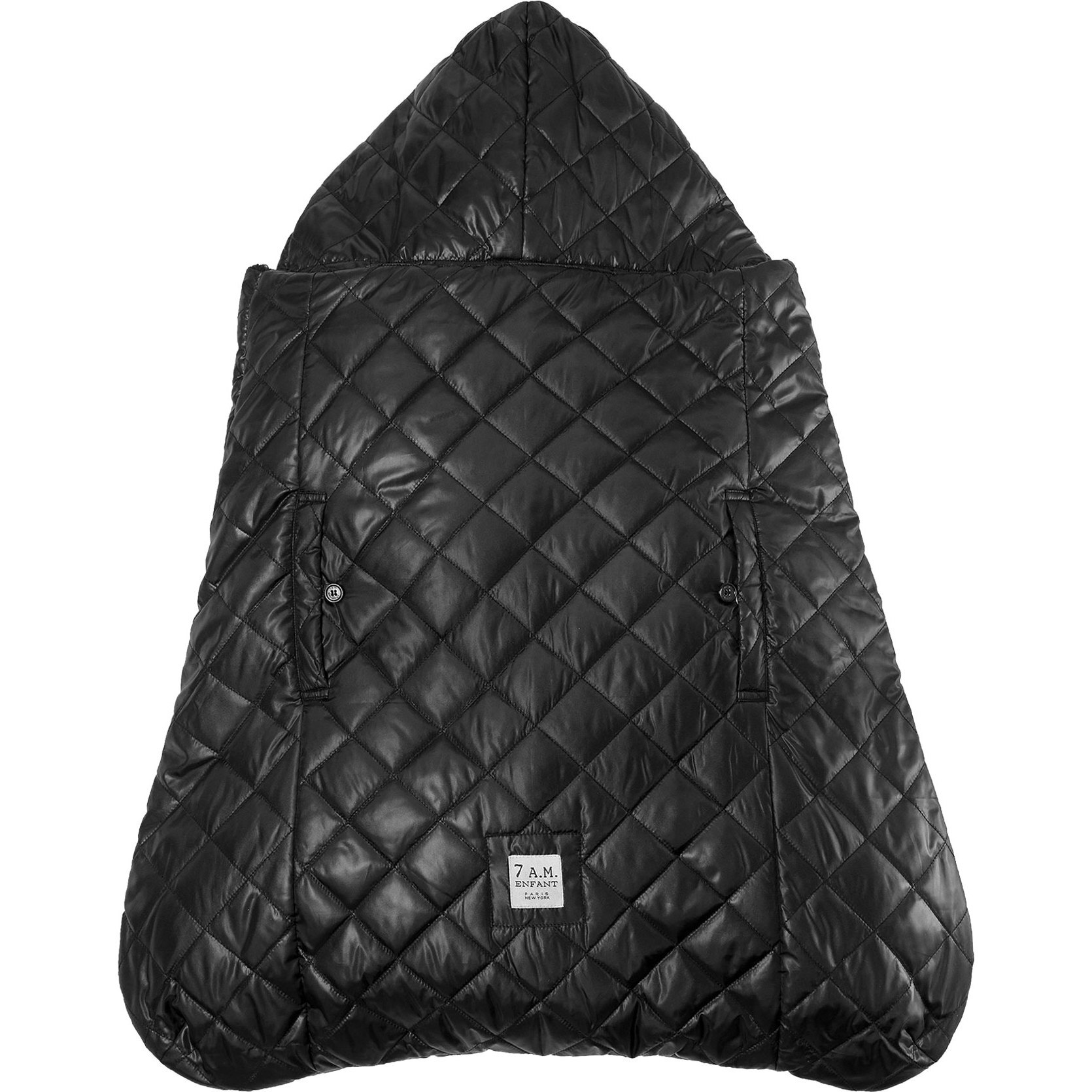 K-Poncho Carrier Cover, Black Plush - Carriers - 1