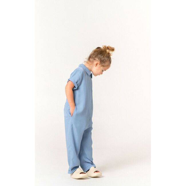 Kids Mechanic Jumpsuit, Blue - Rompers - 4