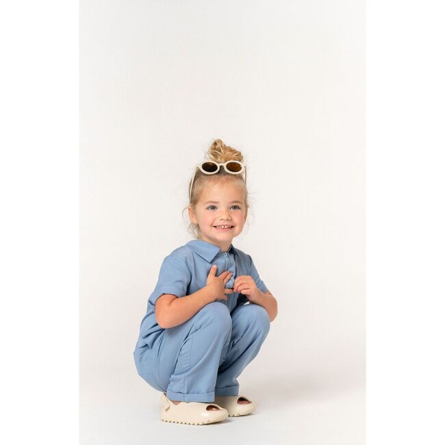 Kids Mechanic Jumpsuit, Blue - Rompers - 6