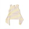 Sleeveless Peplum Top with Side Tails, Yellow - Shirts - 2